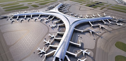 Become the supplier of pipe fittings for Shenzhen Airport Satellite Hall Project